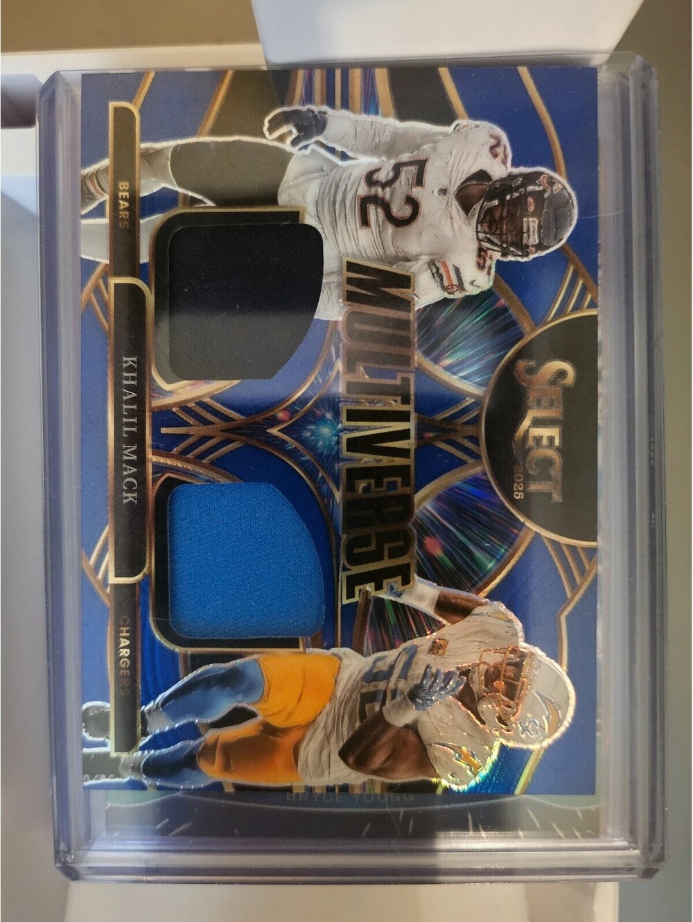 2025 Panini Select - Multiverse Khalil Mack #MVJ-KMK Blue Prizm (jerseys)
